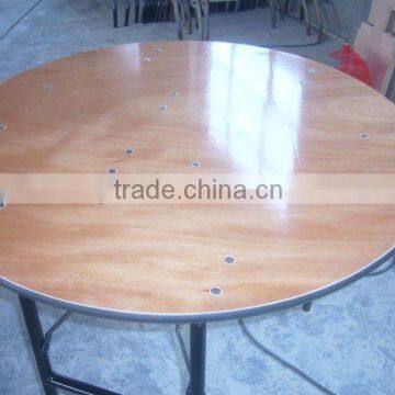 folding wooden round table