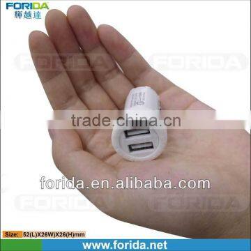 Fashional Dual USB Mini Car Charger 5V 3.1A