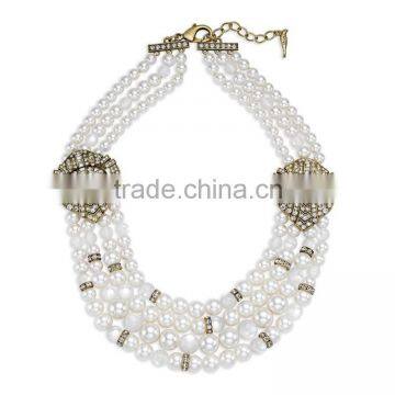 New Design Hot Sale Fashion delicate heavy pearl necklace set, pearl beads necklace, multi layer bead necklace