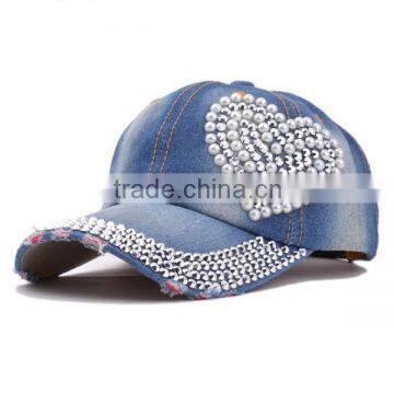 2015 Wholesale Promotional Manufacture Fashion Snapback Denim Baseball Cap