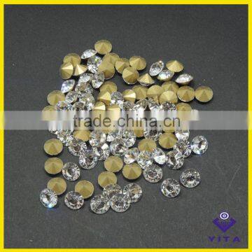 Big Size White Machine Cut Glass Chaton Crystal Point Back Rhinestone for Jewelry photo-5