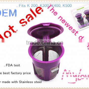 Top quality Reusable Reusable Strainer Coffee Filter for Keurig 2.0, Keurig K300 2.0, K-Cup Coffee Filter