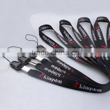 High quality black Mobile phone lanyard with logo, Cell phone lanyard, Customized lanyard