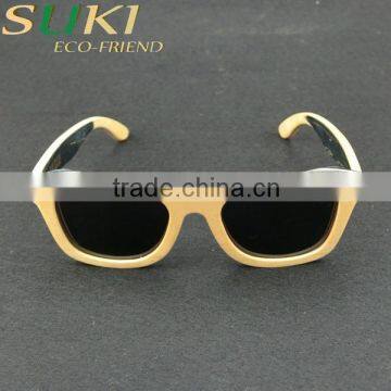 Charming vintage classic skateboard wood sunglasses