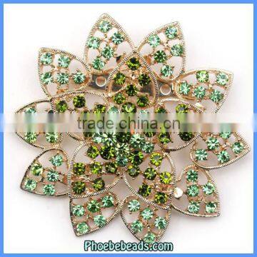 Wholesale Crystal Brooches Fashion Flower Shape For Women PFB-W037