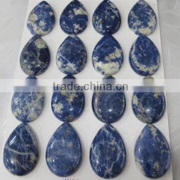 Blue Gemstone Beads and Cabochons-Sodalite 18*25mm tear drop cabochon for necklace pendant and ring making-semi precious stones