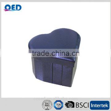 Customized heart shape foldable storage ottoman with pocket