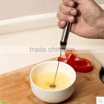 Milk Frother,electric Stainless Steel Milk Frother,battery Operated Hand Blender,mixer Blender, Electrical Coffee Mix, photo-2