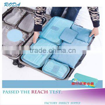 WBA-001: Yiwu MuJia wholesale folding nylon travel special storage bag six / sets, travel storage, clothes storage bag zipper                        
                                                Quality Choice