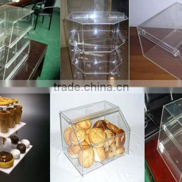 transparency clear acrylic box/ acrylic display nuits/ advertising display units