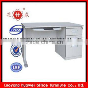 Popular knock down white high gloss steel computer desk