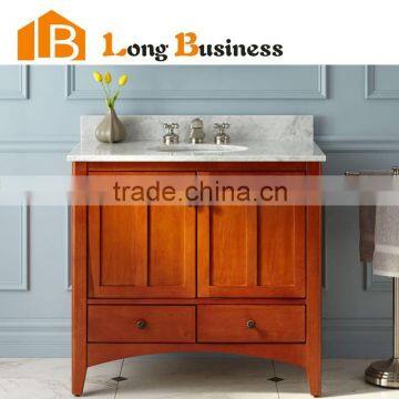 LB-LX2016 High quality commercial modern bathroom vanity, White Solid wood bathroom vanity manufacturer