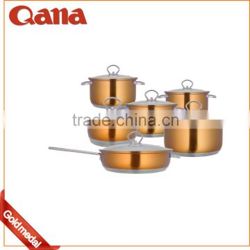 induction non-stick 18 10 stainless steel super capsule bottom cookware set