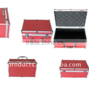 red aluminum frame tool case