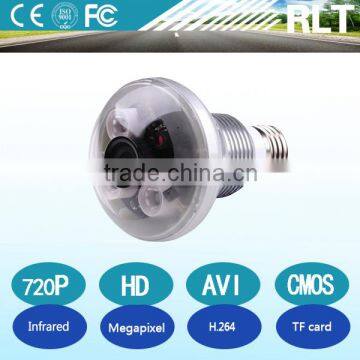 CMOS HD 720P 5MP H.264 high capacity battery with 20hrs long time recording mini digital video camera 3gp cctv security bulb                        
                                                Quality Choice