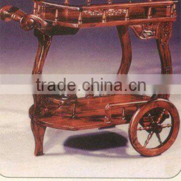 Tea Cart Mahogany Indoor Furniture