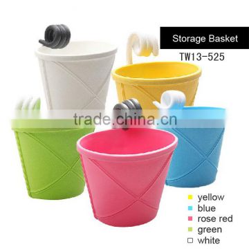 Colorful Storage Hanging Basket With Hook/plastic storage basket.