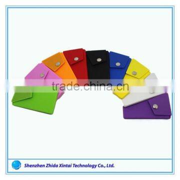 Hot Products To Sell Online Waterproof Silicone Card Pocket With Button For Mobile Phone