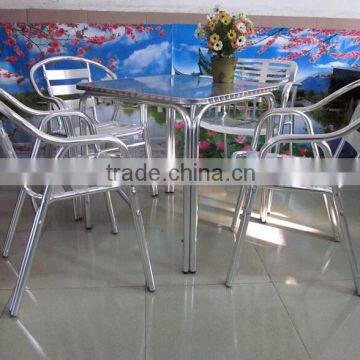 Good quality dining table chairs restaurant aluminum set YC020 YT8A