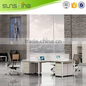 Portable Workstation Laptop Desk Table Middle Desktop Partition Workstation for Four People