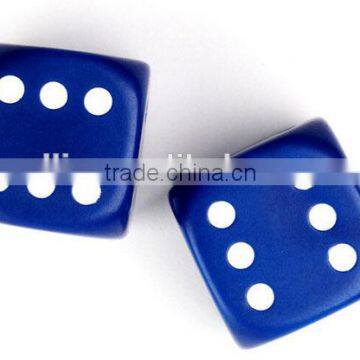 official size and material customized blue acrylic game dice