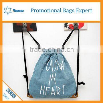 Wholesale denim drawstring bag baby travel bag                        
                                                                                Supplier's Choice