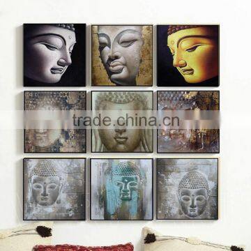 Wall art decor buddha face oil painting on canvas many good design