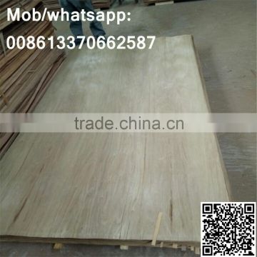 Red Hardwood Veneer for Plywood Furniture Door Skin Flooring