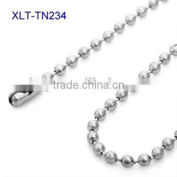 Wholesales Men's Solid Stainless Steel Ball Chain Link Bead Necklace