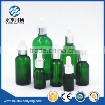 5ml-100ml green cylinder glass bottle with dropper