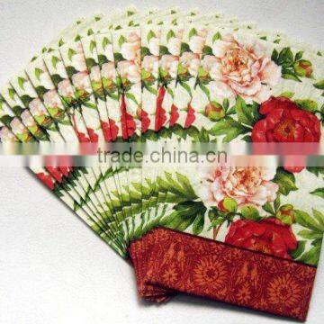 colorful flower custom printed cocktail napkins