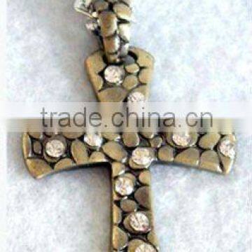 necklace, cross crucifix, crystal