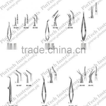 Surgical Micro CASTROVIEJO VANNAS NOYES WECKER Scissors Spring Type Flat Handles Medical Instruments photo-2