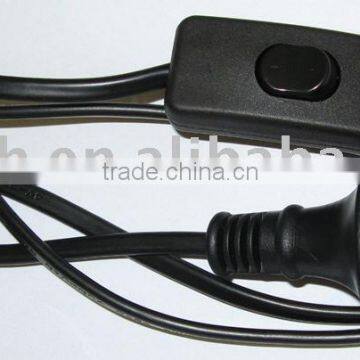 power cord Australian SAA with hand switch H03VVH2-F 2X0.75 1.5/2.0meters