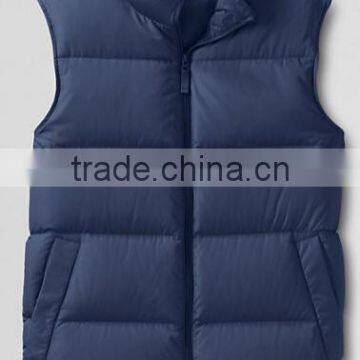 100% polyester mens sleeveless down vest navy color from china