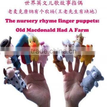 The Nursery Rhyme Finger Puppets "Old Macdonald Had A Farm" Baby Toys For Children JPtoys140704