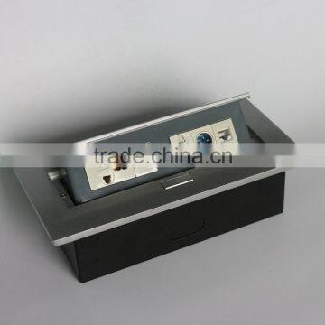 Pop Up tabletop outlet box Zinc