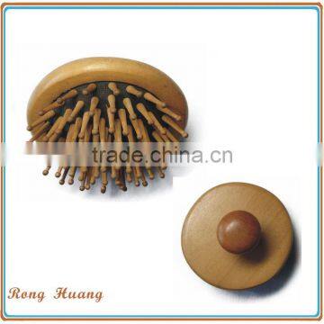 Wooden round hair brush