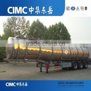 40tons 42000Ltrs 3 axles aluminum 54 m3 fuel tank truck trailer with handrail for sale