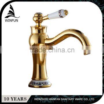 Long lifetime Stable performance bathroom gold/rose gold basin faucet