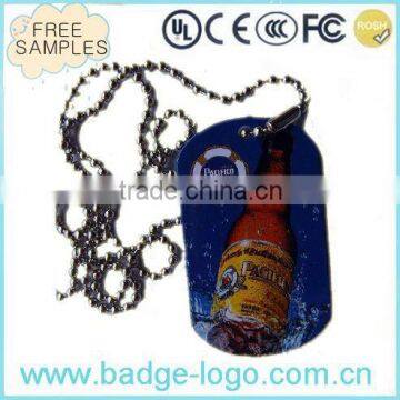 Promotional Dog Tag with Ball Chain