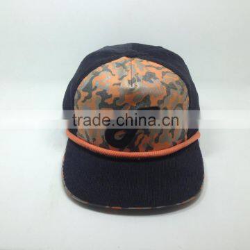 Custom 5 panel snapback caps / High quality 5 panel cap / Flat brim 5 panel cap