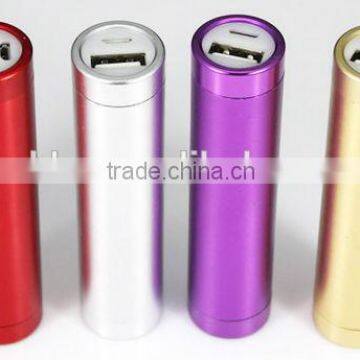 Fashionable Design 2600 Mah Portable Power Supply With A USB Interface Power Bank Lipstick