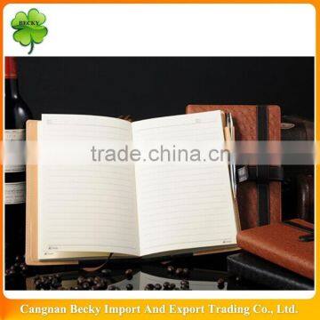 2015 Colorful High Quality Stitching Artificial Leather a5 Diary With Inner Line Printing and Pen Holder photo-2