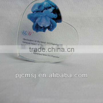 Promotional Crystal Printing,heart printing for wedding centerpiece