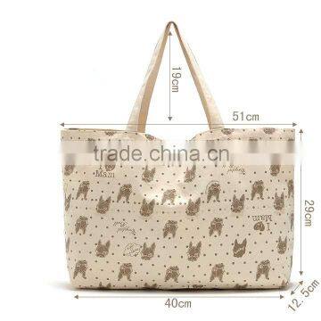 Natural cotton canvas tote bag