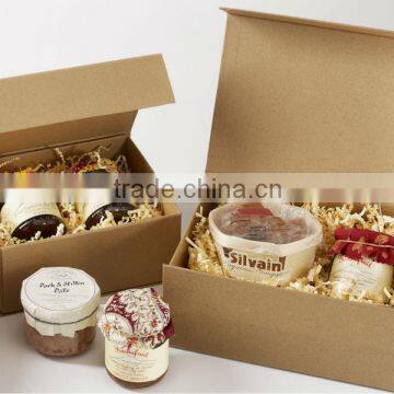 empty recycled kraft paper gift boxs wholesale