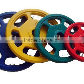 Colourful weight plates with 6 holes