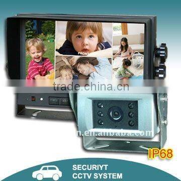 7 Inch Color Digital CCTV system with quad view monitor