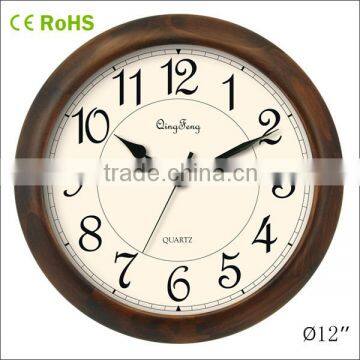 Quality fahion home Deco antique wooden wall clock